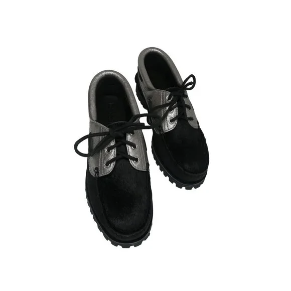 Timberland Heritage Noreen Women's Boat Shoes Size 9, Black/Silver, Brand New Ne